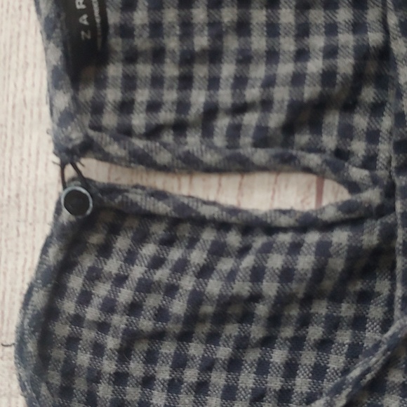 ZARA GINGHAM TOP WITH FLOWY EDGE DETAILS - Picture 6 of 11